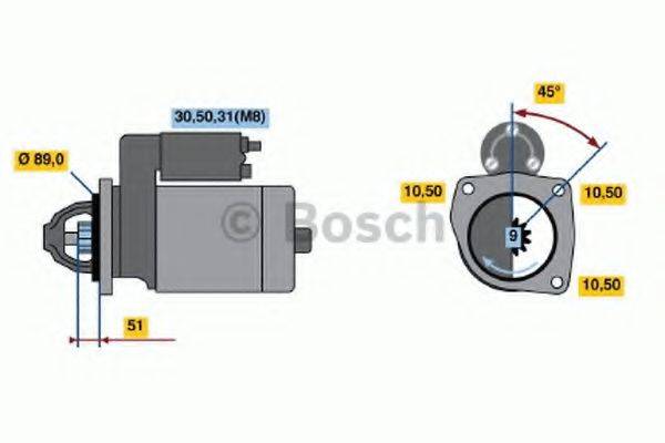 Стартер 0 001 368 017 BOSCH