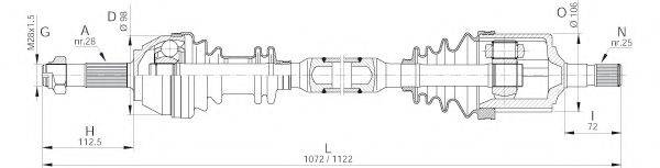 Приводной вал DRS6139.00 OPEN PARTS