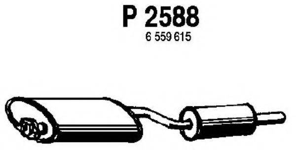 Средний глушитель выхлопных газов P2588 FENNO