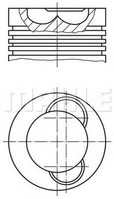 Поршень 227 37 01 MAHLE ORIGINAL