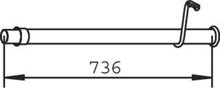 Труба выхлопного газа 32504 DINEX