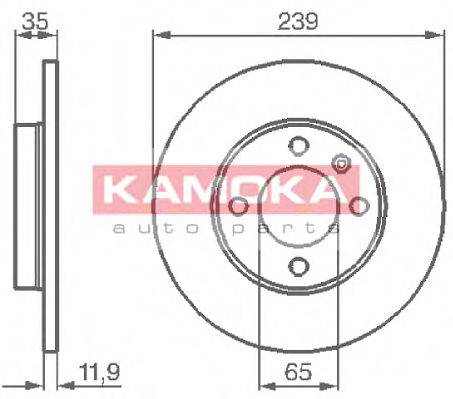 Тормозной диск 103206 KAMOKA