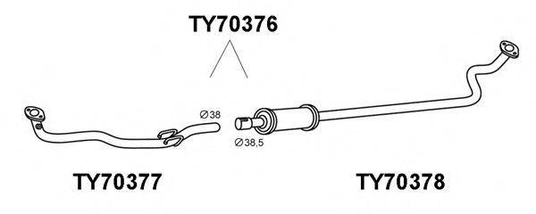 Предглушитель выхлопных газов TY70376 VENEPORTE