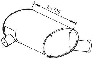 Средний / конечный глушитель ОГ 28387 DINEX