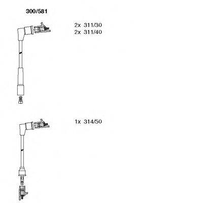 Комплект проводов зажигания 300/581 BREMI