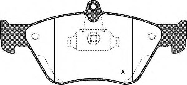Комплект тормозных колодок, дисковый тормоз BPA0468.00 OPEN PARTS
