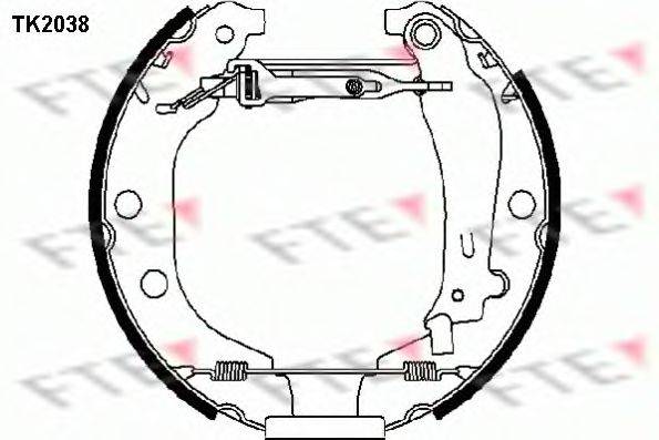 Комплект тормозных колодок TK2038 FTE