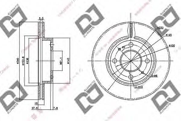 Тормозной диск BD1100 DJ PARTS