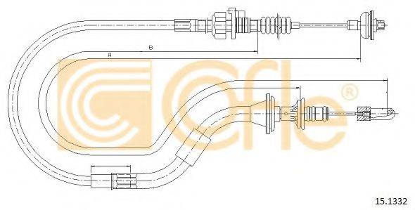 Трос, управление сцеплением 15.1332 COFLE