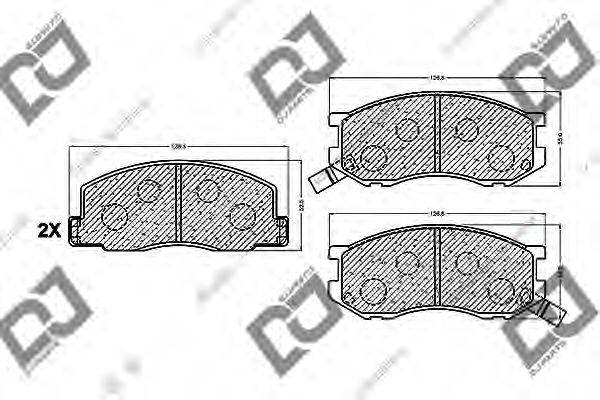 Комплект тормозных колодок BP1204 DJ PARTS