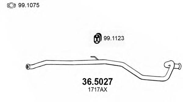 Труба выхлопного газа 36.5027 ASSO