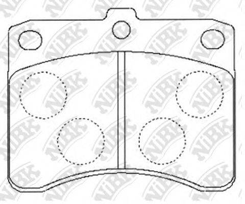 Комплект тормозных колодок, дисковый тормоз PN6114 NiBK