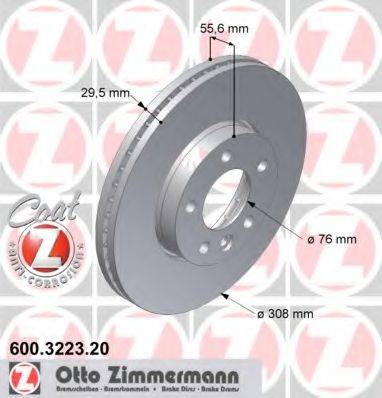 Тормозной диск 600.3223.20 ZIMMERMANN