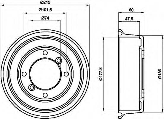 Тормозной барабан 14.3168.10 BREMBO