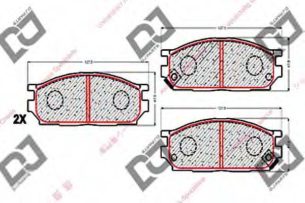 Комплект тормозных колодок BP1801 DJ PARTS