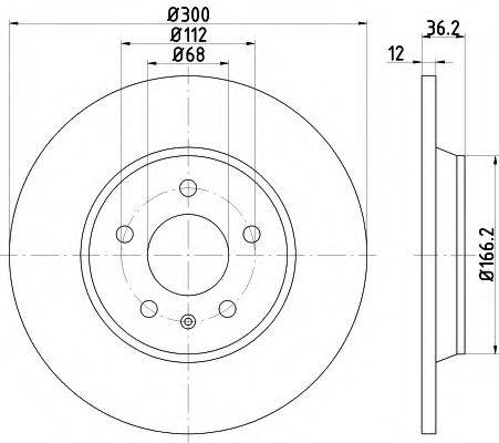 Тормозной диск 8DD 355 113-921 HELLA