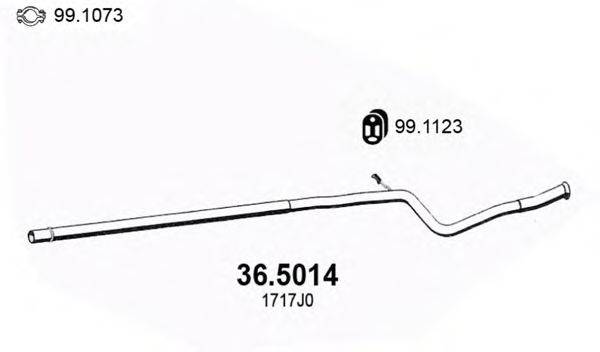 Труба выхлопного газа 36.5014 ASSO