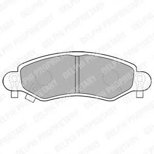 Комплект тормозных колодок, дисковый тормоз LP1500 DELPHI