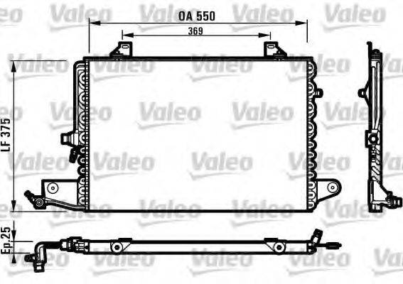 Конденсатор, кондиционер 816975 VALEO