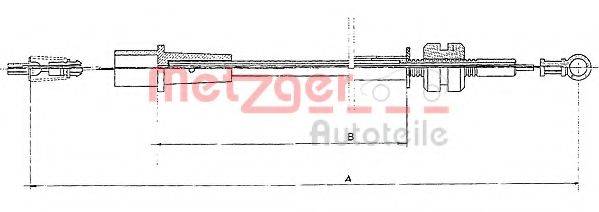 Тросик газа 11.1323 METZGER