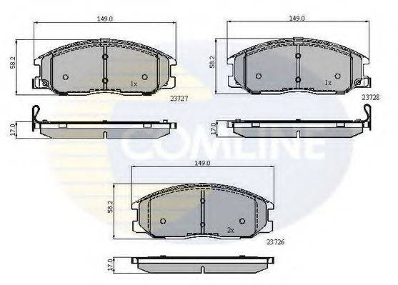 Комплект тормозных колодок, дисковый тормоз CBP3902 COMLINE