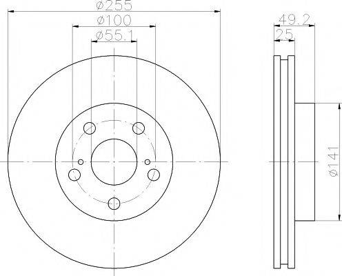 Тормозной диск MDC1025 MINTEX