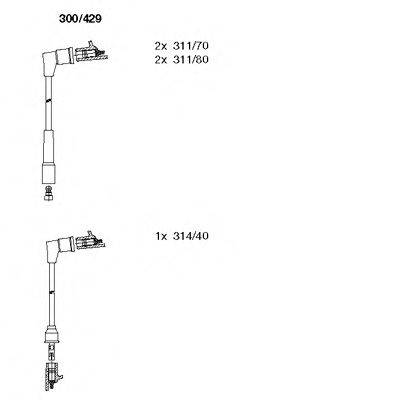 Комплект проводов зажигания 300/429 BREMI