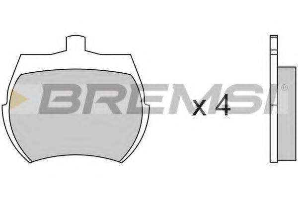 Комплект тормозных колодок, дисковый тормоз BP2012 BREMSI