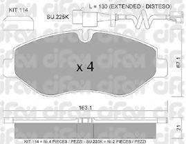 Комплект тормозных колодок, дисковый тормоз 822-671-2K CIFAM