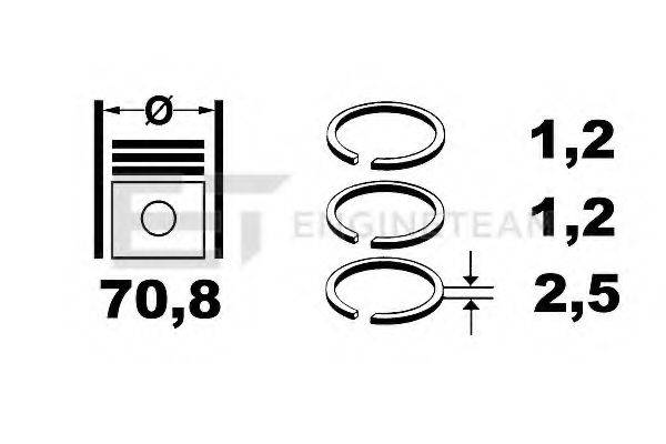 Комплект колец 800051240000 KOLBENSCHMIDT