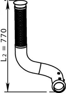 Труба выхлопного газа 66123 DINEX