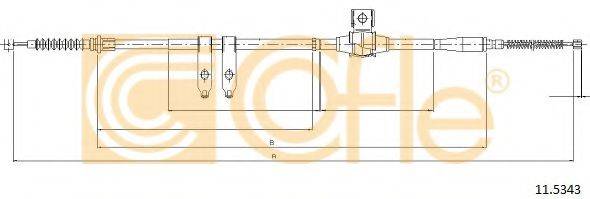 Трос, стояночная тормозная система 11.5343 COFLE
