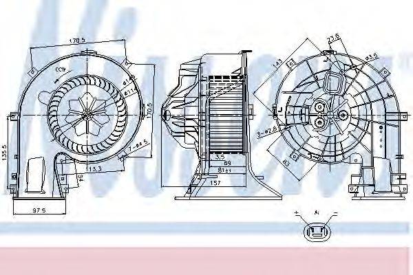 Вентилятор салона 87025 NISSENS