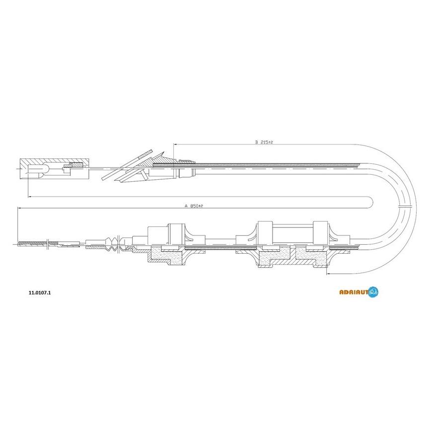 Тросик сцепления Adriauto 11.0107.1 ADRIAUTO