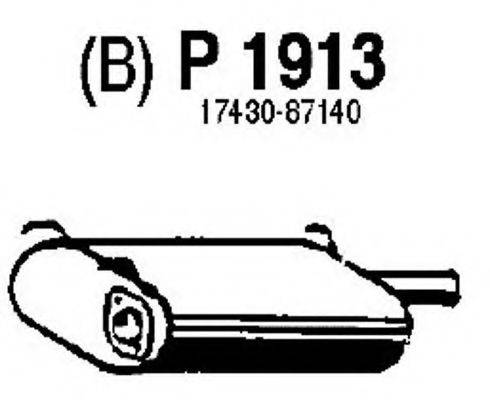 Глушитель выхлопных газов конечный P1913 FENNO