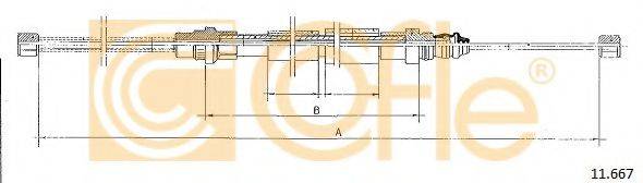 Трос, стояночная тормозная система 11.667 COFLE