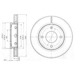 Тормозной диск BG3987 DELPHI