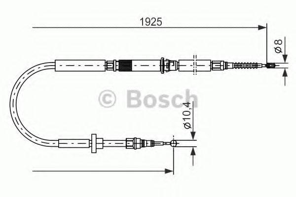 Трос, стояночная тормозная система 1 987 477 959 BOSCH