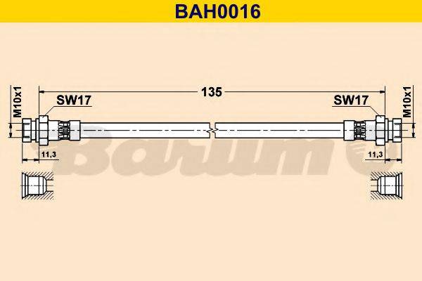 Тормозной шланг BAH0016 BARUM