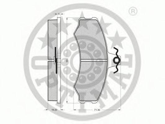 Комплект тормозных колодок, дисковый тормоз 9292 OPTIMAL