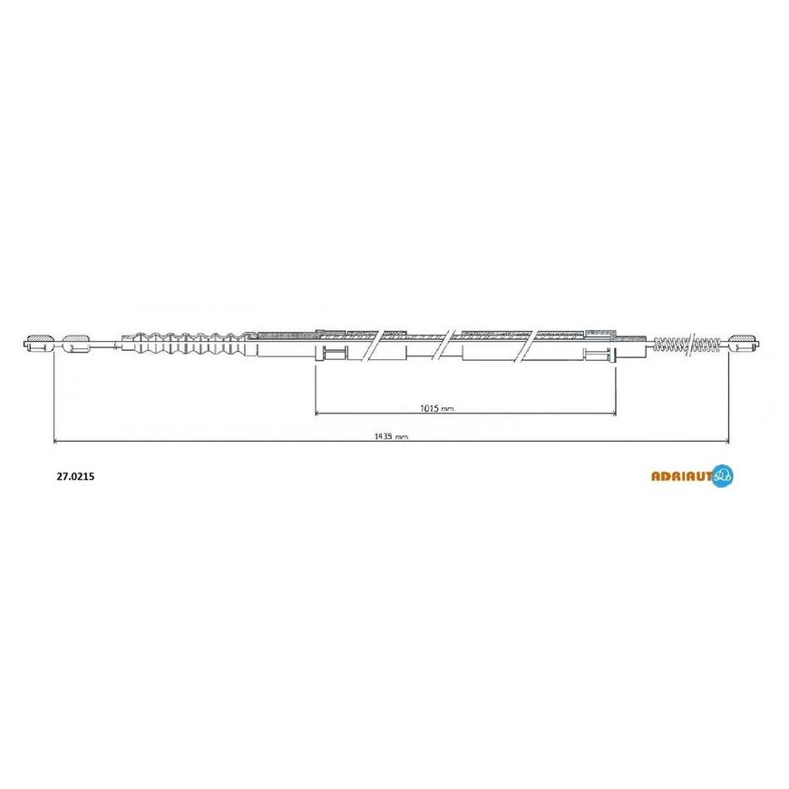 Трос стояночного тормоза задний левый/правый 1440mm/1020mm