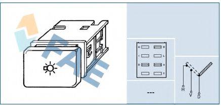 Выключатель, головной свет 64880 FAE