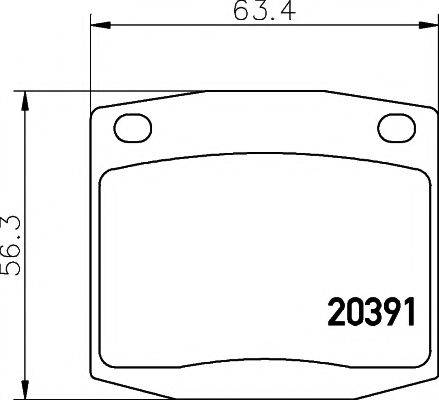 Комплект тормозных колодок, дисковый тормоз MDB1097 MINTEX