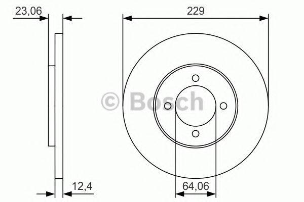 Тормозной диск 0 986 479 T67 BOSCH