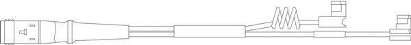 Сигнализатор, износ тормозных колодок WS0232A KAWE