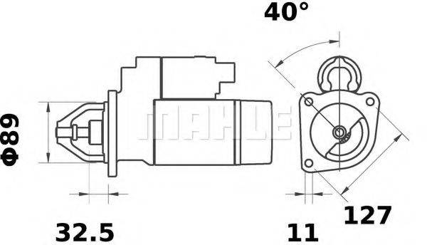 Стартер MS 257 MAHLE ORIGINAL