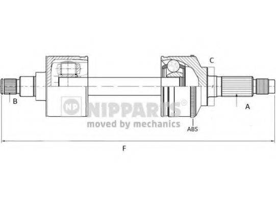 Приводной вал N2811001 NIPPARTS