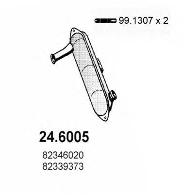 Средний глушитель выхлопных газов 24.6005 ASSO