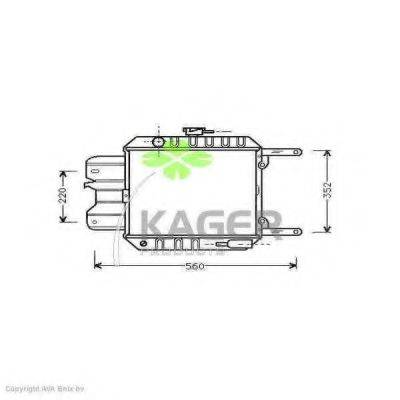 Радиатор, охлаждение двигателя 31-0223 KAGER