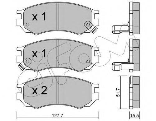 Комплект тормозных колодок, дисковый тормоз 822-488-0 CIFAM